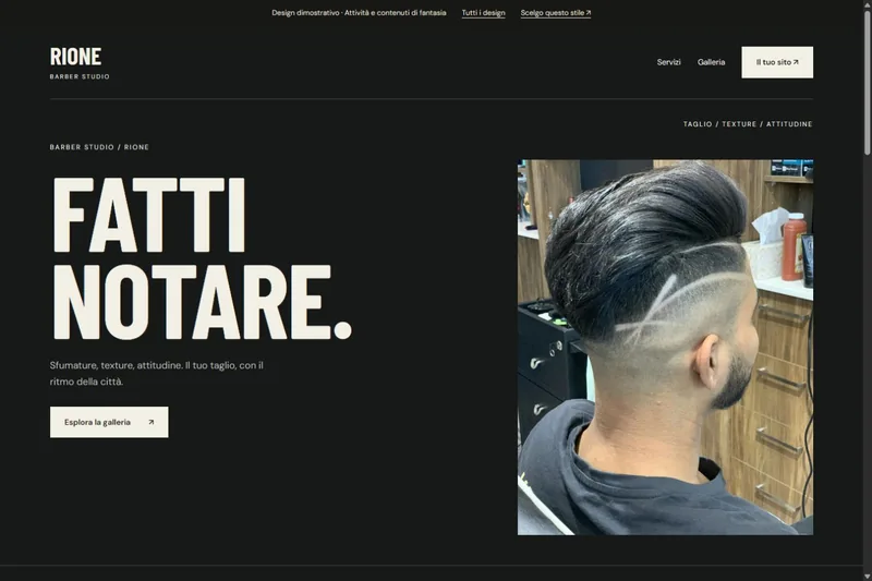 Anteprima del sito dimostrativo Rione