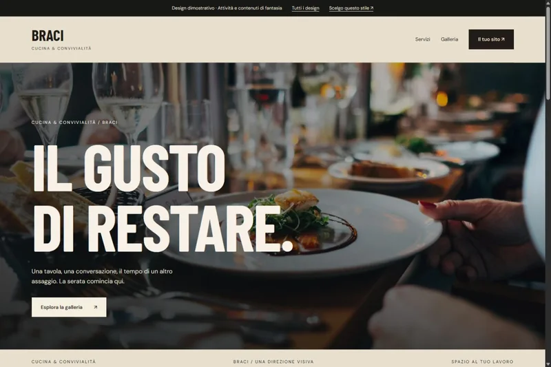 Anteprima del sito dimostrativo Braci